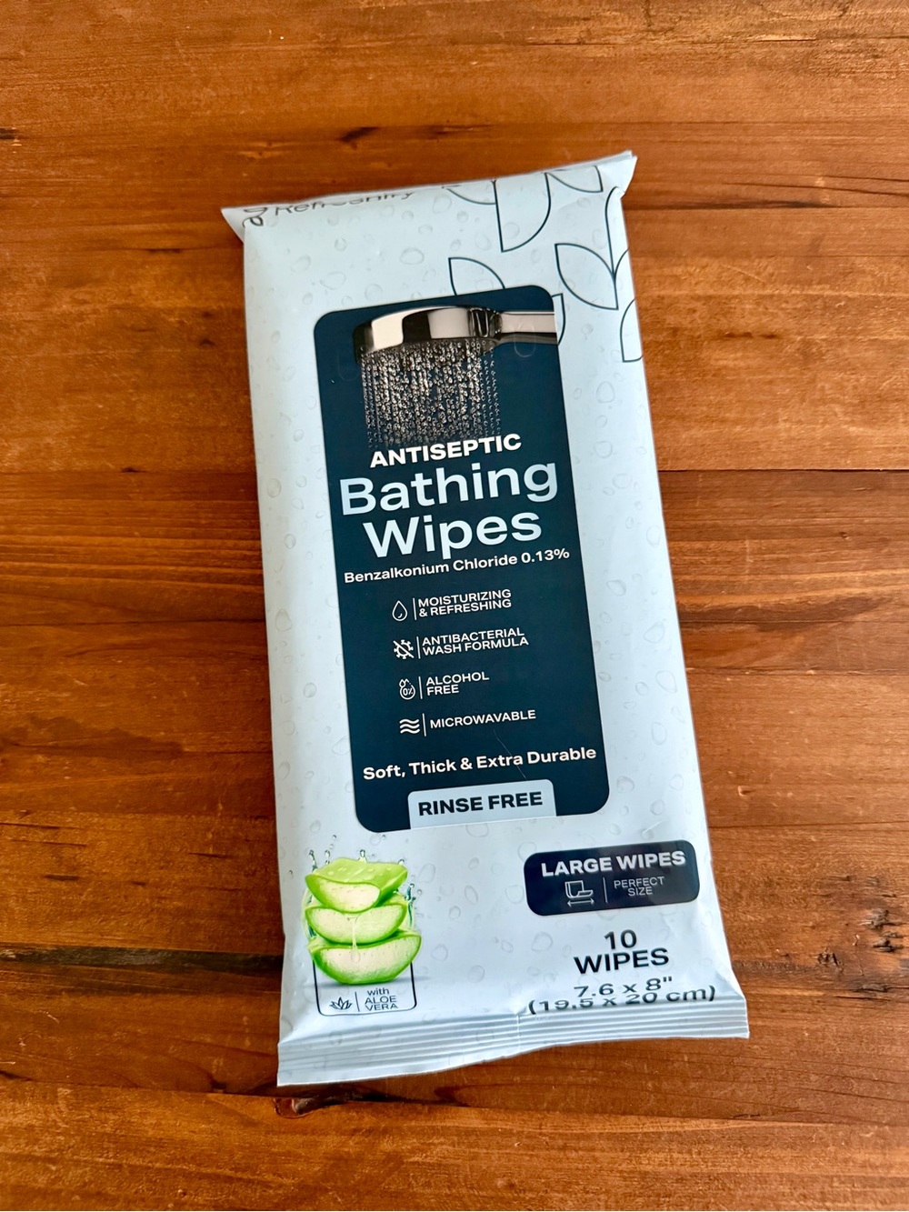Refreshify Extra Thick Microwavable No Rinse Antiseptic Bath Wipes - 3 pks